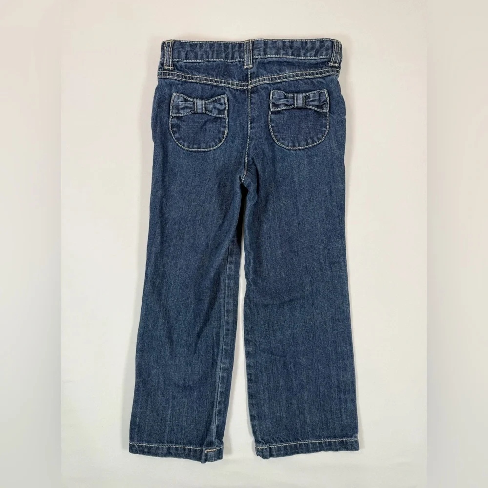 GYMBOREE Puppy Love Line Bow Detail Jeans 5T 2008 Cute‎ Casual Everyday